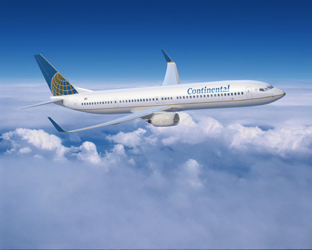 Continental Airlines avion