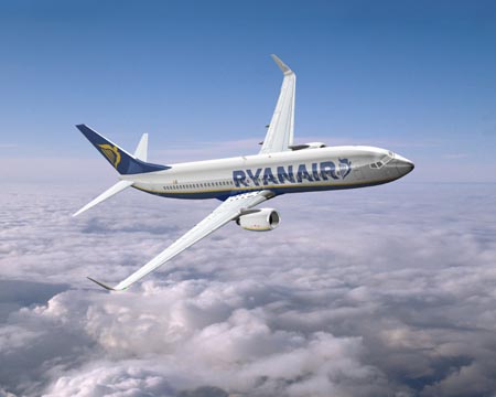 Ryanair en vuelo